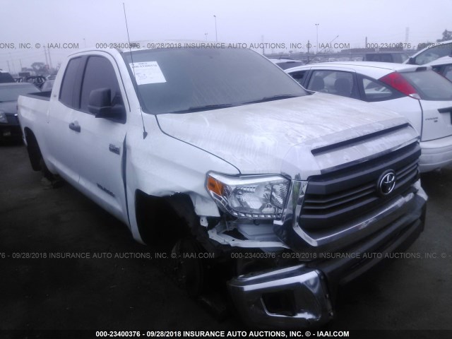 5TFRY5F13FX190552 - 2015 TOYOTA TUNDRA DOUBLE CAB SR/SR5 WHITE photo 1