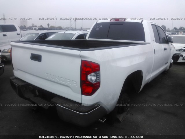 5TFRY5F13FX190552 - 2015 TOYOTA TUNDRA DOUBLE CAB SR/SR5 WHITE photo 4