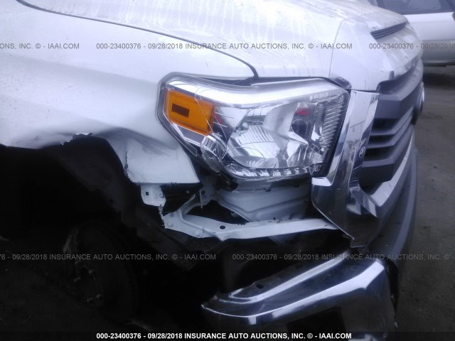 5TFRY5F13FX190552 - 2015 TOYOTA TUNDRA DOUBLE CAB SR/SR5 WHITE photo 6