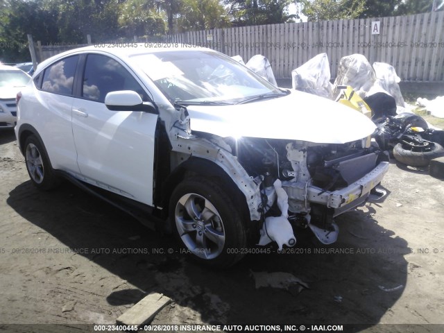 3CZRU5H39JM705587 - 2018 HONDA HR-V LX WHITE photo 1