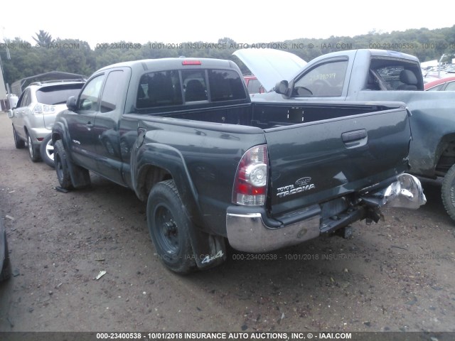 5TEUX4EN2AZ714660 - 2010 TOYOTA TACOMA ACCESS CAB GREEN photo 3
