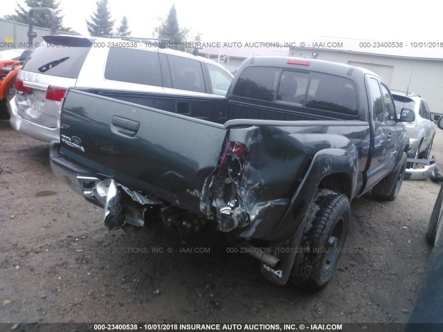 5TEUX4EN2AZ714660 - 2010 TOYOTA TACOMA ACCESS CAB GREEN photo 4
