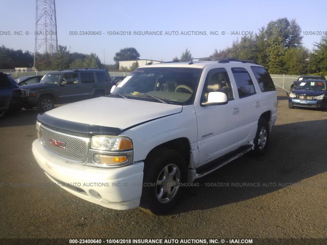 1GKEK63U74J265536 - 2004 GMC YUKON DENALI WHITE photo 2