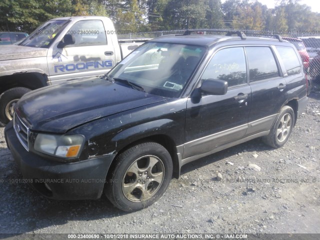 JF1SG65663H752933 - 2003 SUBARU FORESTER 2.5XS Noir photo 2