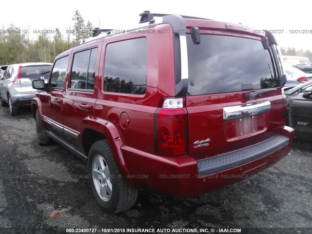 1J8HG58N46C253088 - 2006 JEEP COMMANDER LIMITED RED photo 3