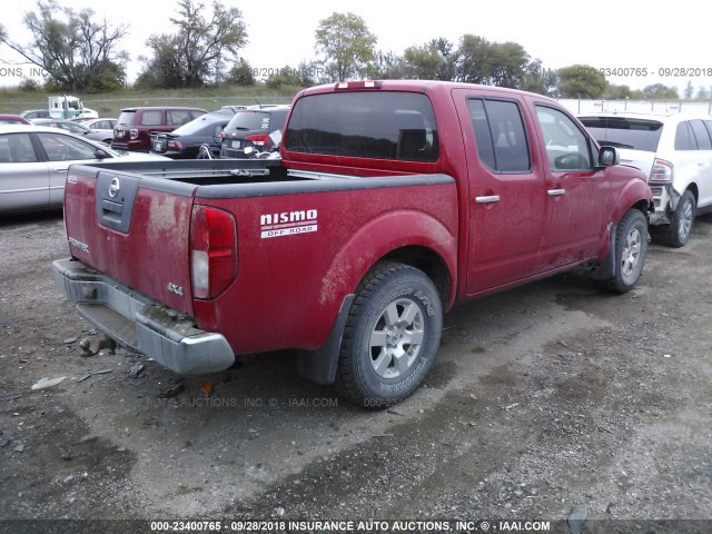 1N6AD07WX6C439651 - 2006 NISSAN FRONTIER CREW CAB LE/SE/OFF ROAD RED photo 4
