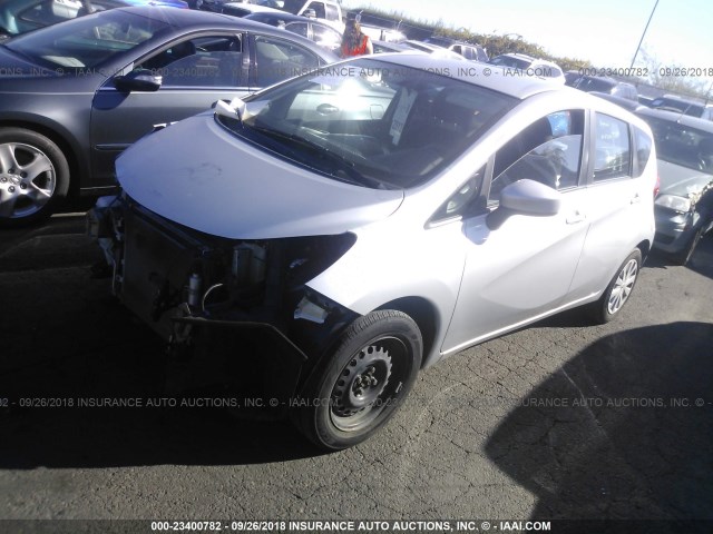 3N1CE2CP5FL429779 - 2015 NISSAN VERSA NOTE S/S PLUS/SV/SL/SR SILVER photo 2