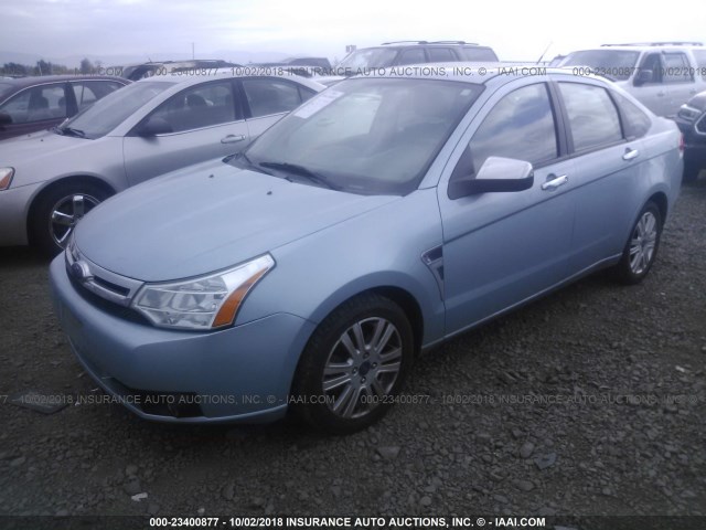 1FAHP35N78W294970 - 2008 FORD FOCUS SE/SEL/SES Light Blue photo 2