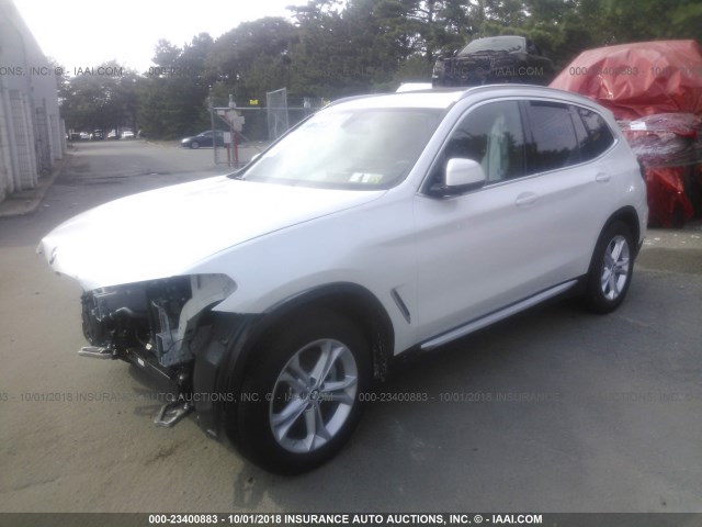 5UXTR9C56JLD73401 - 2018 BMW X3 XDRIVEM40I WHITE photo 2