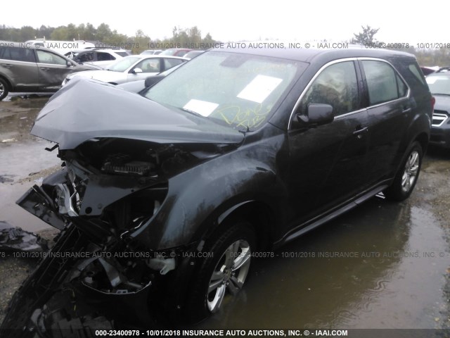 2GNALAEK6E6333434 - 2014 CHEVROLET EQUINOX LS BLUE photo 2