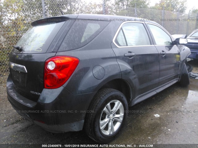 2GNALAEK6E6333434 - 2014 CHEVROLET EQUINOX LS BLUE photo 4