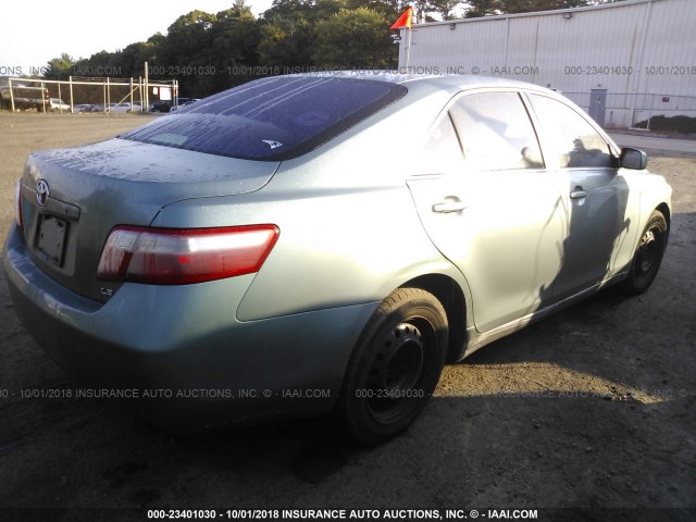 4T1BE46K07U704742 - 2007 TOYOTA CAMRY NEW GENERAT CE/LE/XLE/SE GREEN photo 4