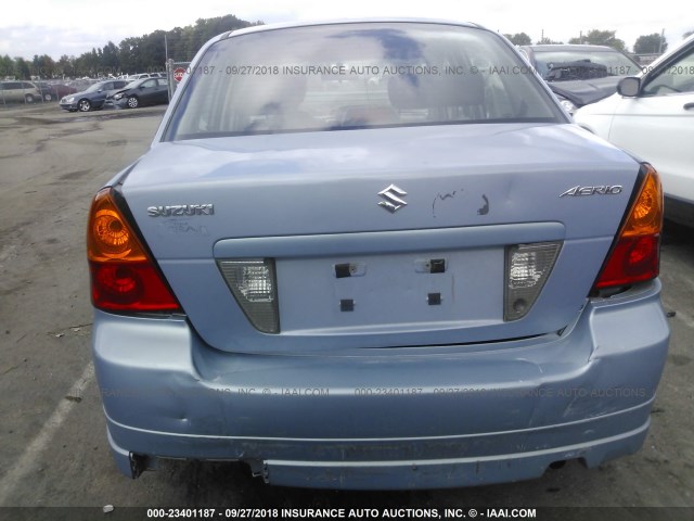 JS2RA62S375350859 - 2007 SUZUKI AERIO BLUE photo 6