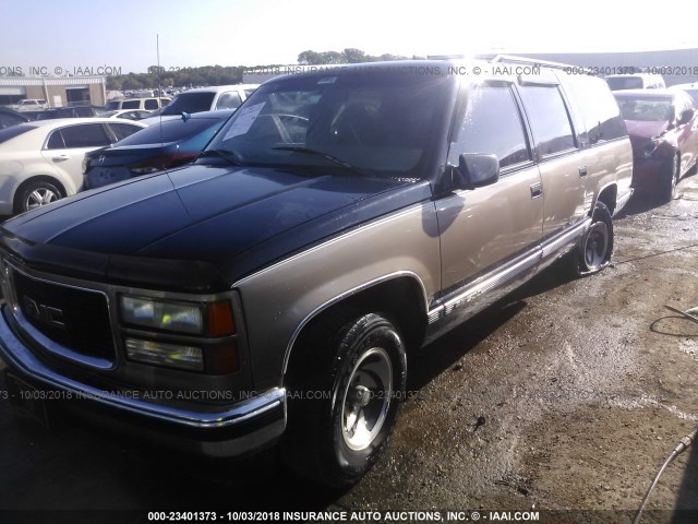 1GKEC16R9TJ743221 - 1996 GMC SUBURBAN C1500 BLACK photo 2