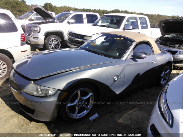 4USBU53597LW92652 - 2007 BMW Z4 3.0SI GRAY photo 2