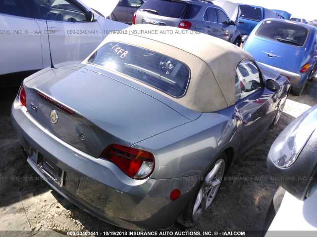 4USBU53597LW92652 - 2007 BMW Z4 3.0SI GRAY photo 4