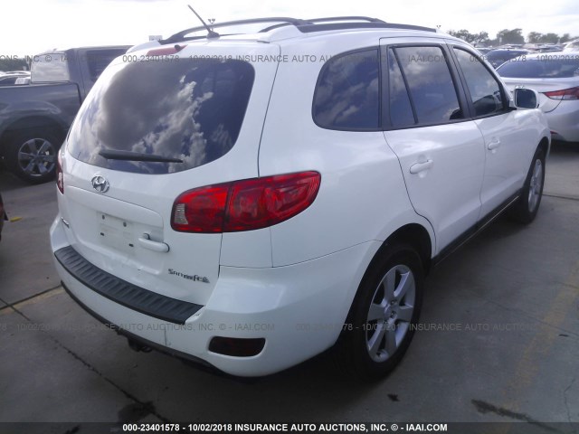 5NMSH13E87H027293 - 2007 HYUNDAI SANTA FE SE/LIMITED WHITE photo 4