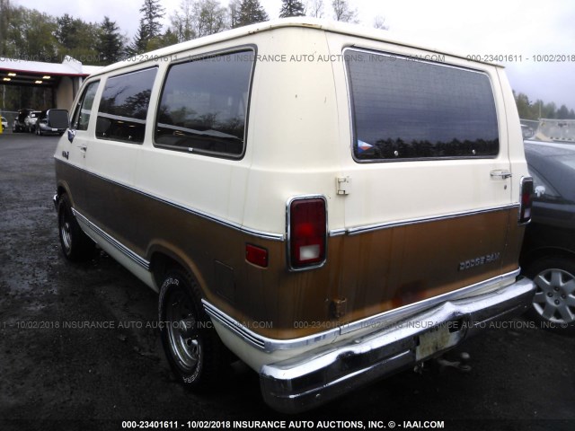 2B4HB11T0GK589116 - 1986 DODGE RAM WAGON B150 CREAM photo 3