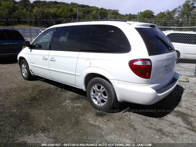 2B4GP74L91R307291 - 2001 DODGE GRAND CARAVAN EX WHITE photo 3