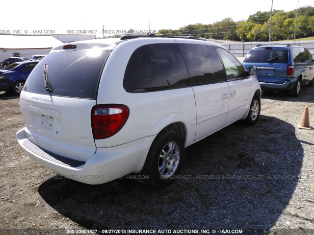 2B4GP74L91R307291 - 2001 DODGE GRAND CARAVAN EX WHITE photo 4