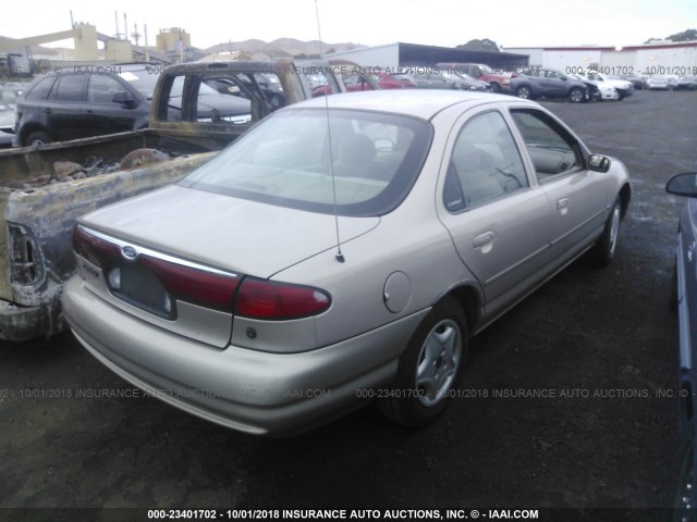 1FAFP6639XK151322 - 1999 FORD CONTOUR SE BEIGE photo 4