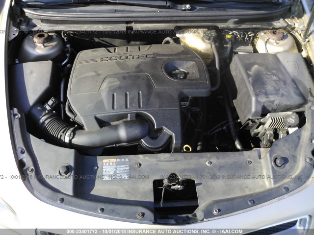 1G1ZH57B78F252771 - 2008 CHEVROLET MALIBU 1LT GOLD photo 10