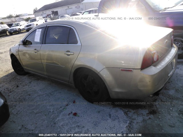 1G1ZH57B78F252771 - 2008 CHEVROLET MALIBU 1LT GOLD photo 3