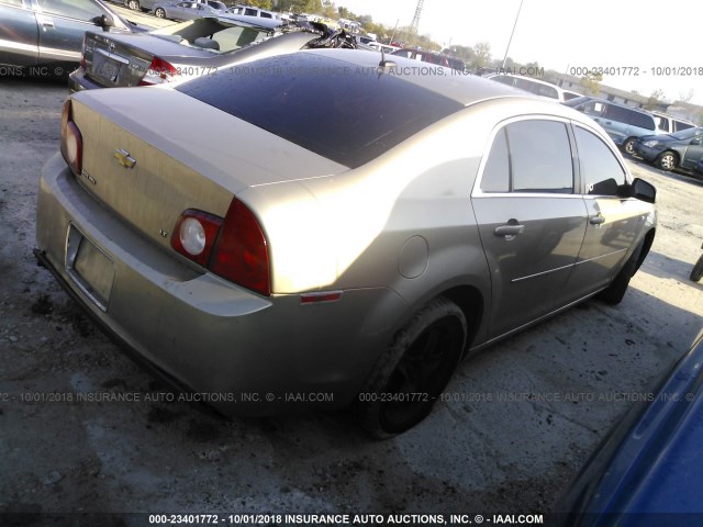 1G1ZH57B78F252771 - 2008 CHEVROLET MALIBU 1LT GOLD photo 4