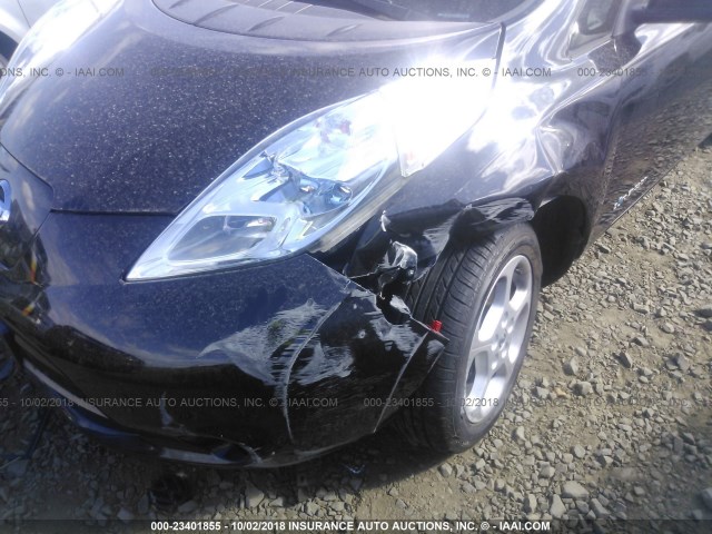 1N4AZ0CP4DC403170 - 2013 NISSAN LEAF S/SV/SL BLACK photo 6