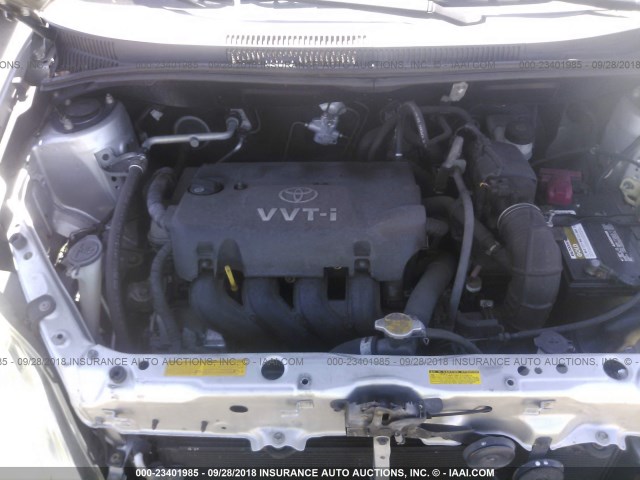 JTKKT624760164270 - 2006 TOYOTA SCION XA SILVER photo 10