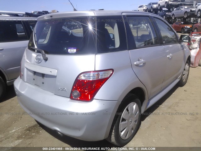 JTKKT624760164270 - 2006 TOYOTA SCION XA SILVER photo 4