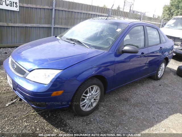 1FAFP34N46W200002 - 2006 FORD FOCUS ZX4 BLUE photo 2