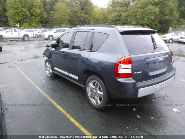 1J8FF57W77D155771 - 2007 JEEP COMPASS LIMITED BLUE photo 3