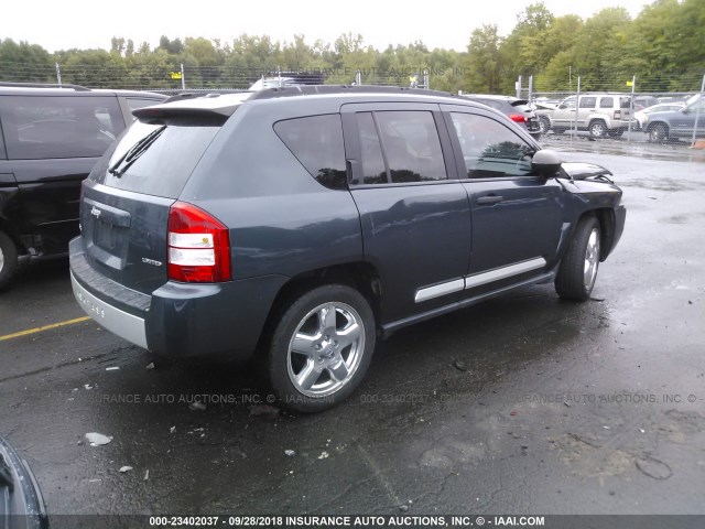 1J8FF57W77D155771 - 2007 JEEP COMPASS LIMITED BLUE photo 4