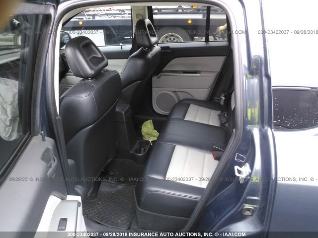 1J8FF57W77D155771 - 2007 JEEP COMPASS LIMITED BLUE photo 8