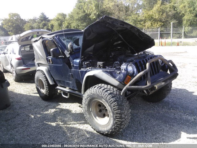 1J4FA29124P789922 - 2004 JEEP WRANGLER / TJ SE Dark Blue photo 1