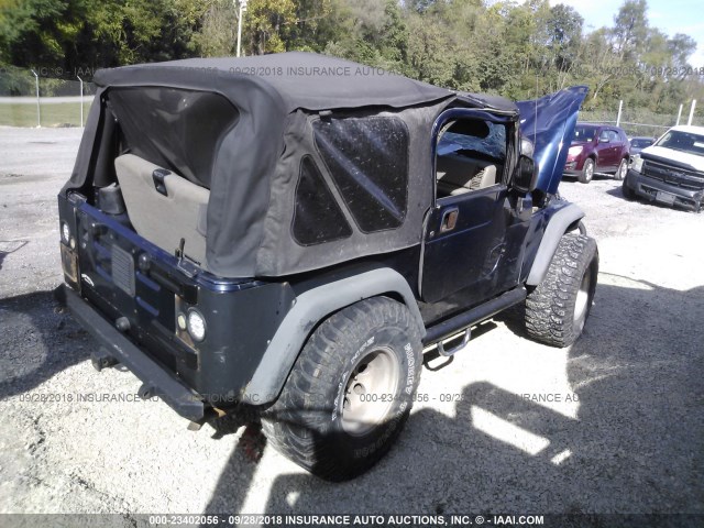 1J4FA29124P789922 - 2004 JEEP WRANGLER / TJ SE Dark Blue photo 4