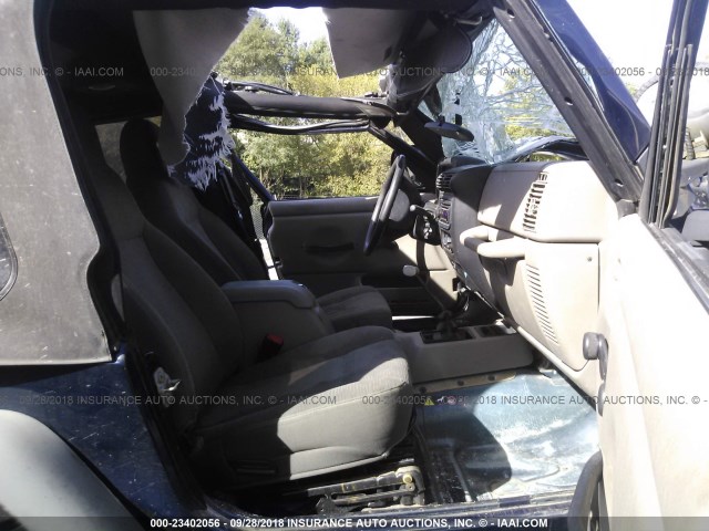 1J4FA29124P789922 - 2004 JEEP WRANGLER / TJ SE Dark Blue photo 5