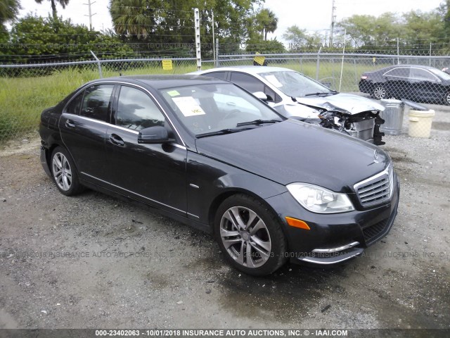 WDDGF4HB0CR205642 - 2012 MERCEDES-BENZ C 250 BLACK photo 1