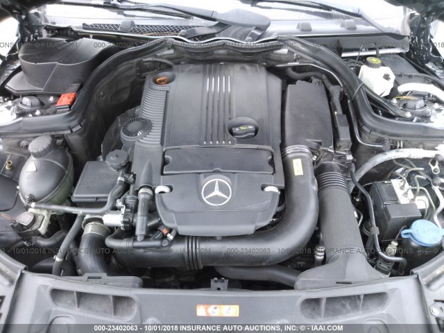 WDDGF4HB0CR205642 - 2012 MERCEDES-BENZ C 250 BLACK photo 10