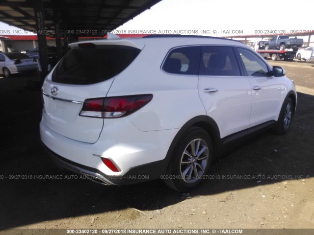 KM8SM4HF5HU168293 - 2017 HYUNDAI SANTA FE SE WHITE photo 4