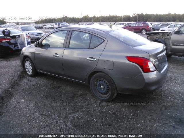 3N1CN7AP9CL814080 - 2012 NISSAN VERSA S/SV/SL GRAY photo 3