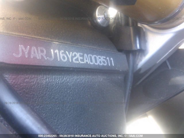 JYARJ16Y2EA008511 - 2014 YAMAHA YZFR6 C GRAY photo 10