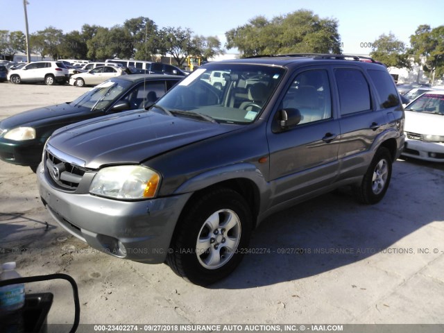 4F2CU08112KM43084 - 2002 MAZDA TRIBUTE LX/ES GRAY photo 2