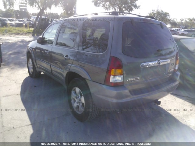 4F2CU08112KM43084 - 2002 MAZDA TRIBUTE LX/ES 灰色 照片 3