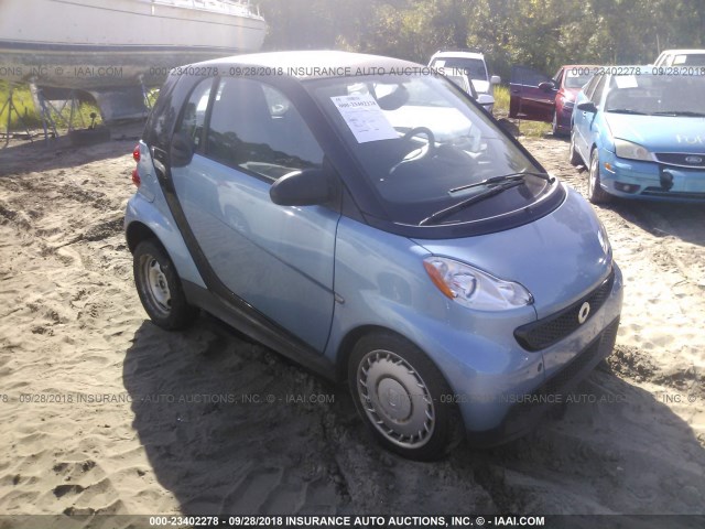 WMEEJ3BA6EK778553 - 2014 SMART FORTWO PURE/PASSION Light Blue photo 1