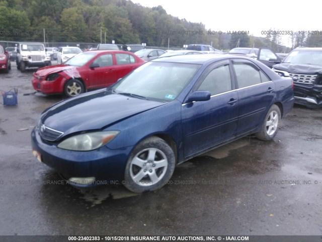 JTDBF32K020048754 - 2002 TOYOTA CAMRY LE/XLE/SE BLUE photo 2