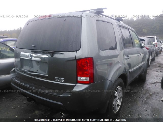 5FNYF4H9XBB053255 - 2011 HONDA PILOT GRAY photo 4