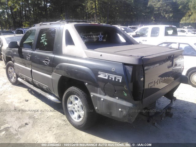 3GNEC13T93G342028 - 2003 CHEVROLET AVALANCHE C1500 GRAY photo 3