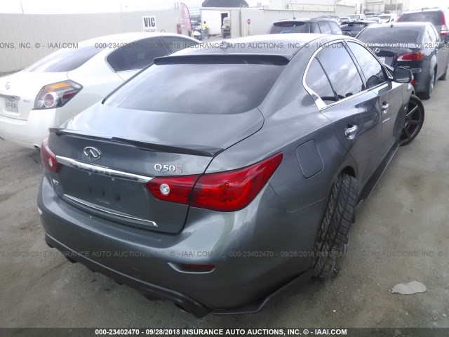 JN1BV7AR6FM398514 - 2015 INFINITI Q50 PREMIUM/SPORT GRAY photo 4